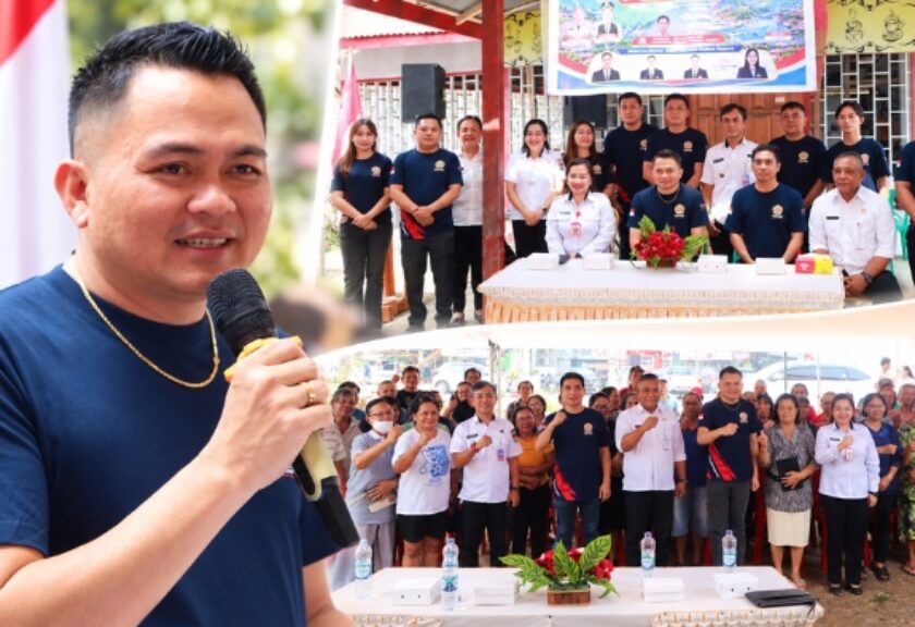 Bupati Ronald Kandoli Hadiri Bakti Sosial Karang Taruna Mitra, Warga Terima Pengobatan Gratis dan Sembako