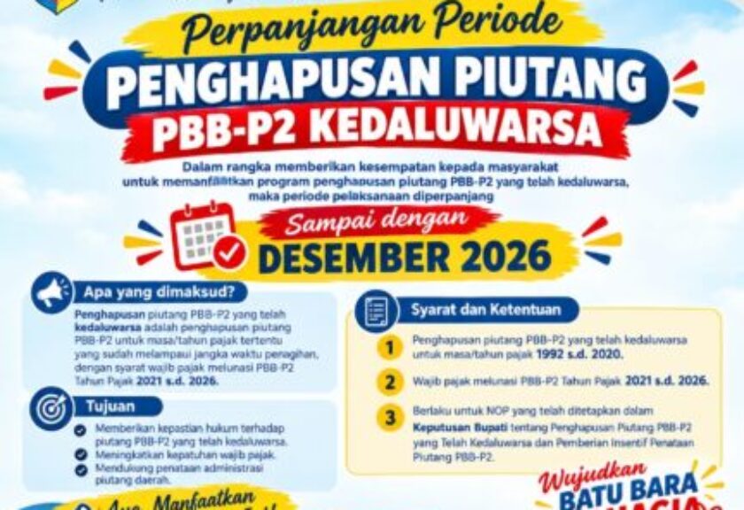 Perpanjang Program Pemutihan, Pemkab Batu Bara Hapus Piutang PBB-P2 Kedaluwarsa